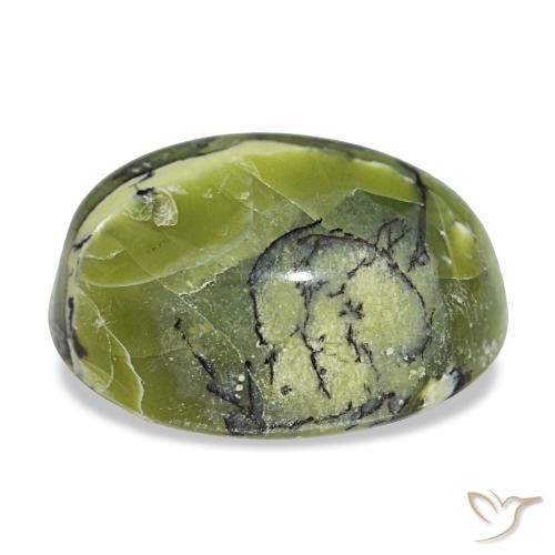 Opale naturale verde da 8,19 ct, taglio ovale, opaco