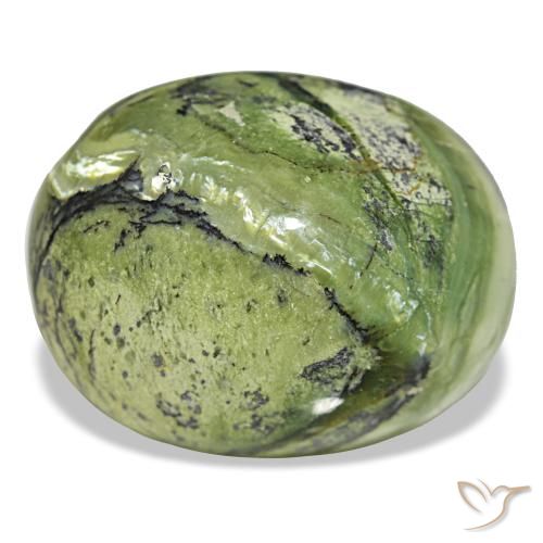 Opale naturale verde da 15,89 ct, taglio ovale, opaco