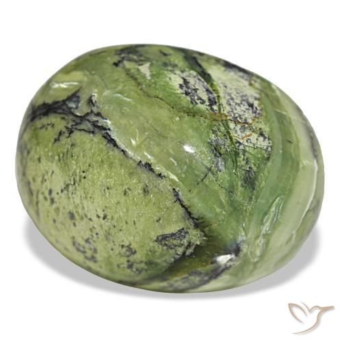 Opale naturale verde da 15,89 ct, taglio ovale, opaco