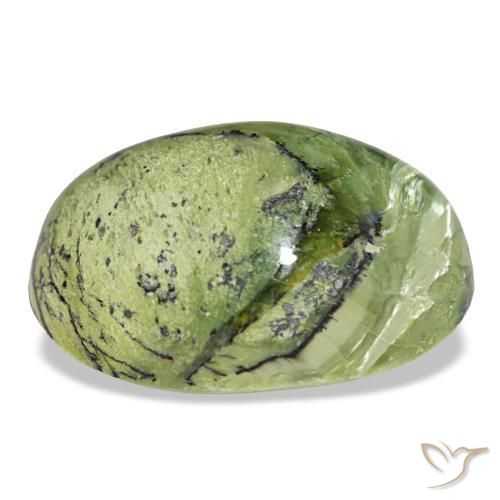 Opale naturale verde da 15,89 ct, taglio ovale, opaco