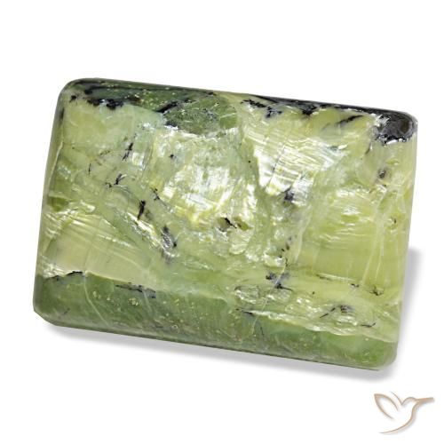 Opale naturale verde da 31,09 ct, baguette, opaco