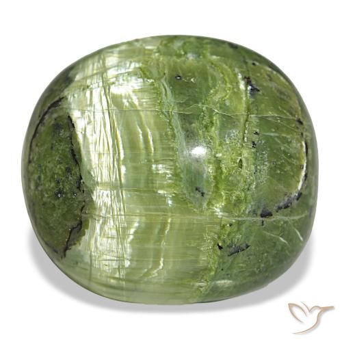 Opale naturale verde da 32,39 ct, taglio a cuscino, opaco
