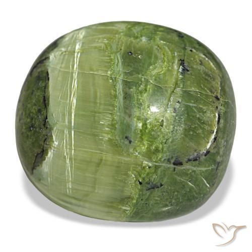 Opale naturale verde da 32,39 ct, taglio a cuscino, opaco