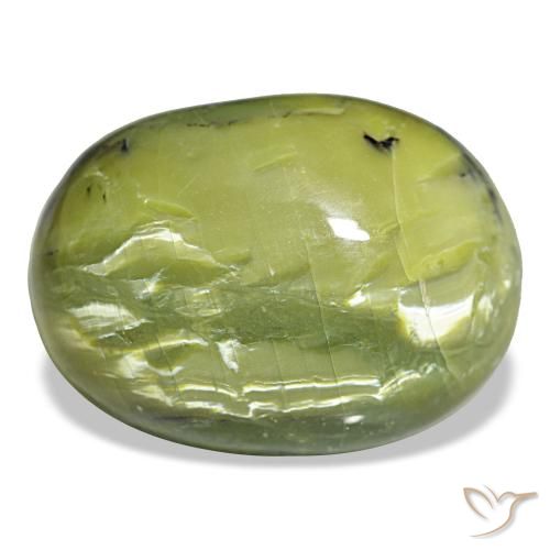 Opale naturale verde da 38,44 ct, taglio ovale, opaco