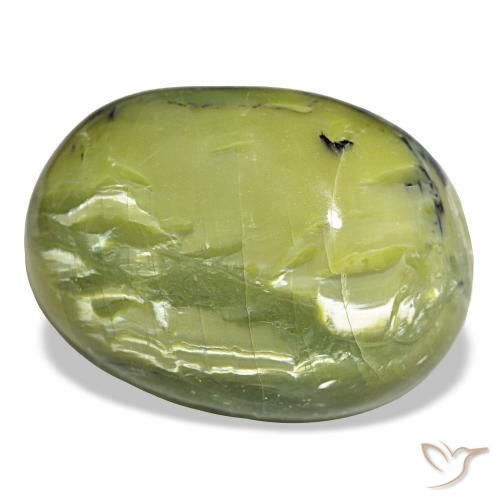 Opale naturale verde da 38,44 ct, taglio ovale, opaco