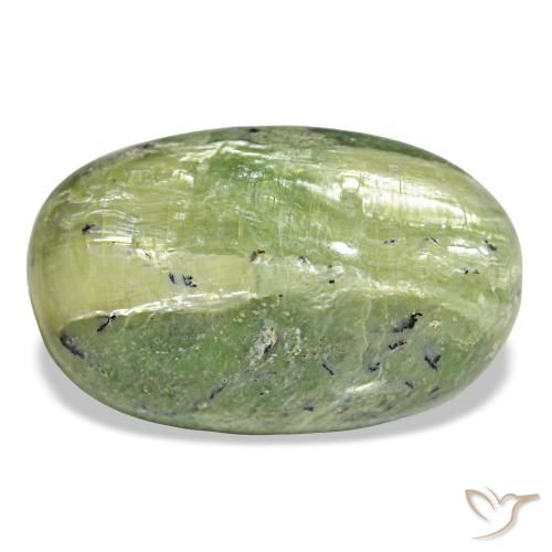 Opale naturale verde da 17,52 ct, taglio ovale, opaco