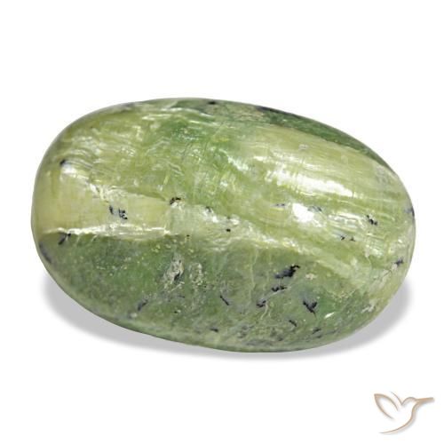 Opale naturale verde da 17,52 ct, taglio ovale, opaco