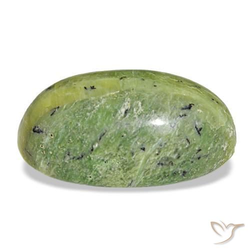 Opale naturale verde da 17,52 ct, taglio ovale, opaco