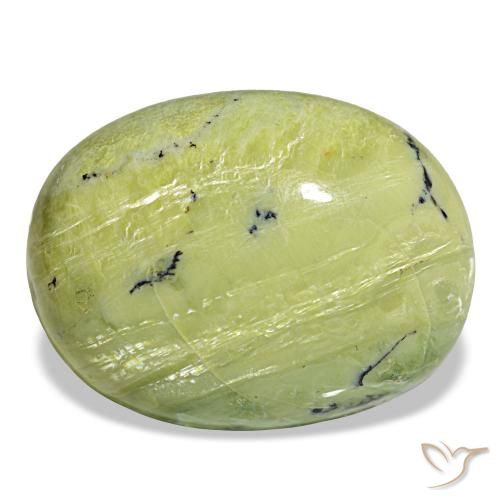 Opale naturale verde da 36,45 ct, taglio ovale, opaco
