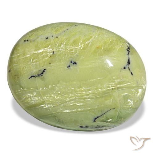 Opale naturale verde da 36,45 ct, taglio ovale, opaco