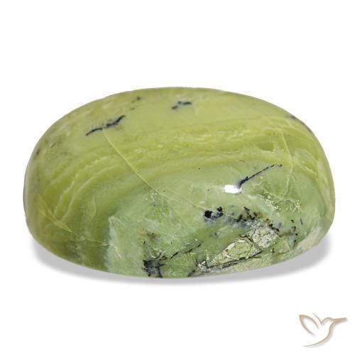 Opale naturale verde da 36,45 ct, taglio ovale, opaco
