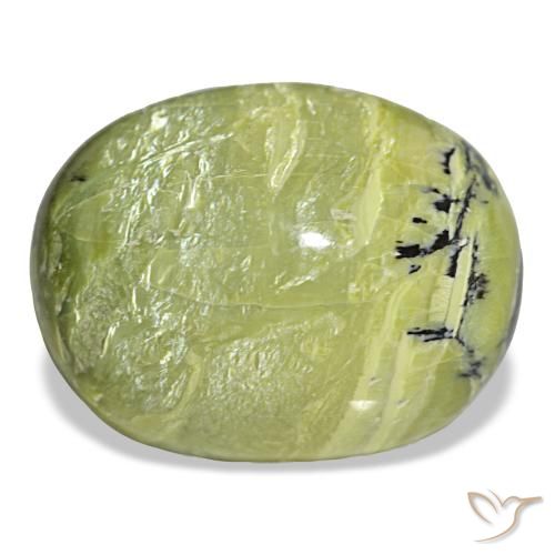 Opale naturale verde da 26,42 ct, taglio ovale, opaco