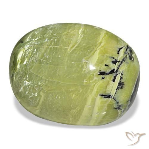 Opale naturale verde da 26,42 ct, taglio ovale, opaco