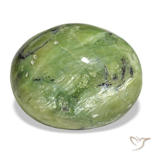 Opale naturale verde da 27,05 ct, taglio ovale, opaco