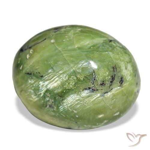 Opale naturale verde da 27,05 ct, taglio ovale, opaco