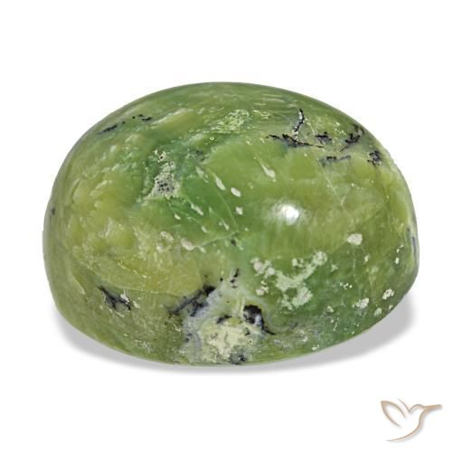 Opale naturale verde da 27,05 ct, taglio ovale, opaco