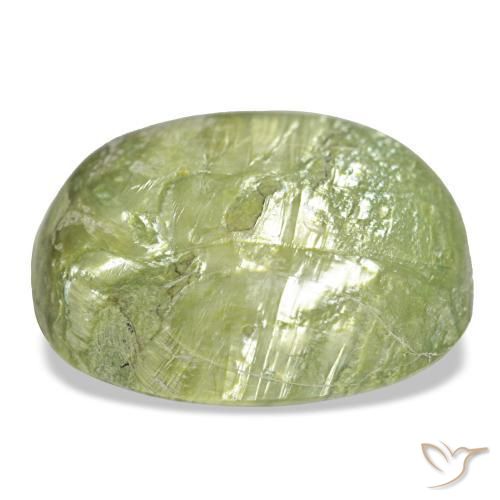 Opale naturale verde da 25,50 ct, taglio ovale, opaco
