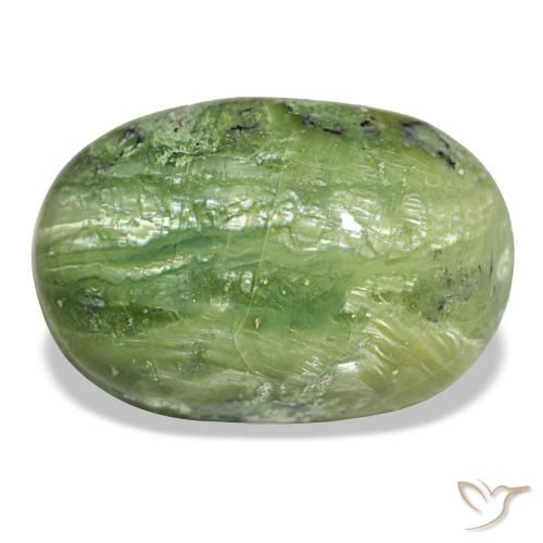 Opale naturale verde da 25,54 ct, taglio ovale, opaco