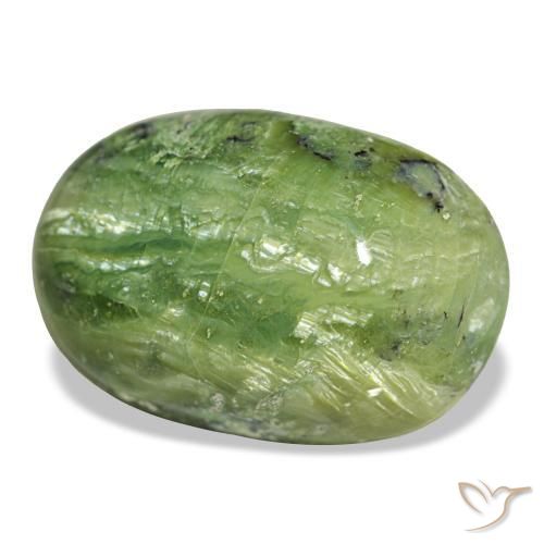 Opale naturale verde da 25,54 ct, taglio ovale, opaco