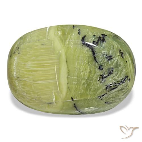 Opale naturale verde da 39,60 ct, taglio ovale, opaco