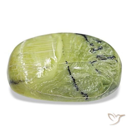 Opale naturale verde da 39,60 ct, taglio ovale, opaco