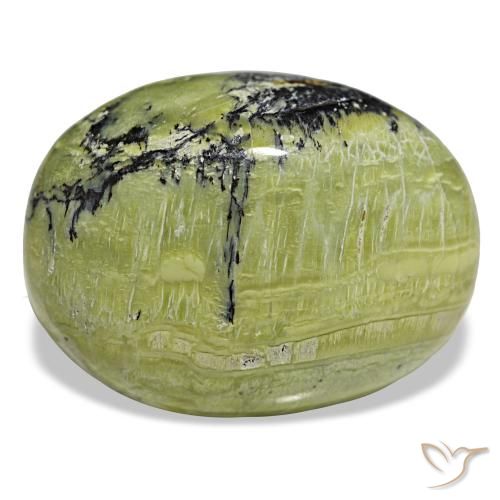 Opale naturale verde da 48,21 ct, taglio ovale, opaco