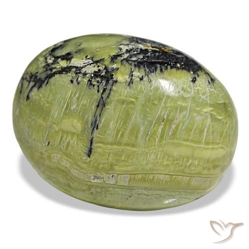 Opale naturale verde da 48,21 ct, taglio ovale, opaco