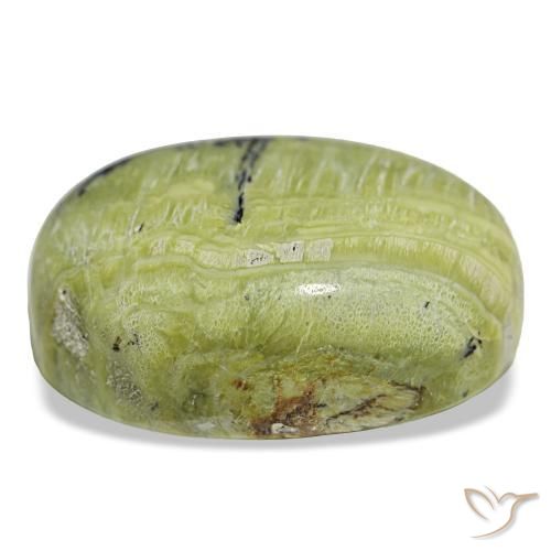 Opale naturale verde da 48,21 ct, taglio ovale, opaco