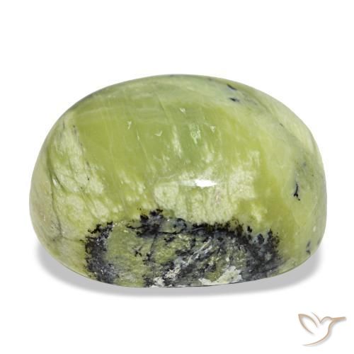 Opale naturale verde da 41,82 ct, taglio ovale, opaco