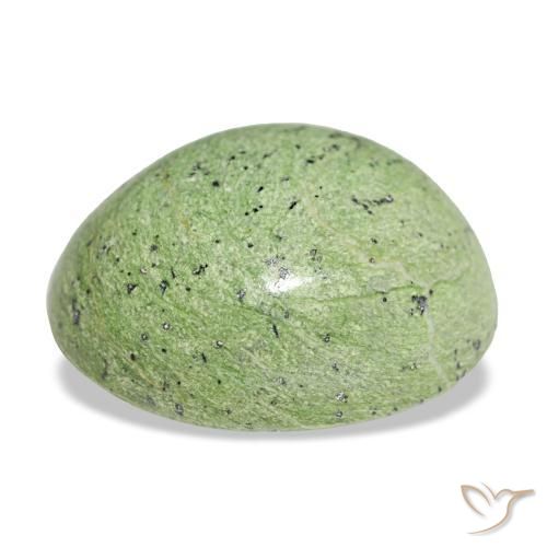 Opale naturale verde da 15,15 ct, taglio ovale, opaco