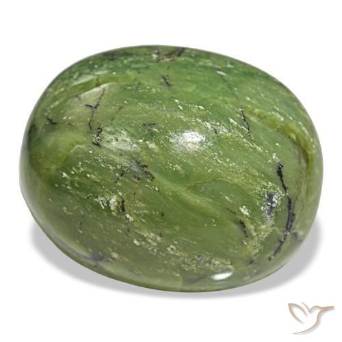 Opale naturale verde da 79,00 ct, taglio ovale, opaco