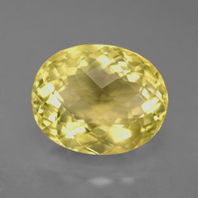 Ortoclasio naturale giallo da 6,59 ct, taglio ovale, VVS-VS