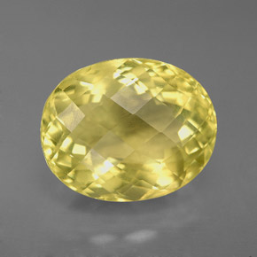 Ortoclasio naturale giallo da 6,59 ct, taglio ovale, VVS-VS