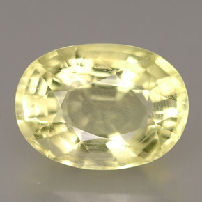 Ortoclasio naturale giallo da 5,76 ct, taglio ovale, VS