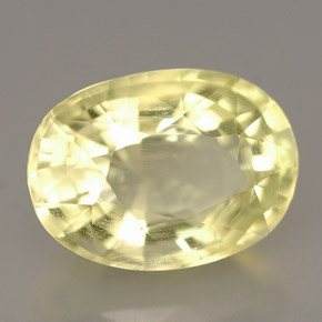 Ortoclasio naturale giallo da 5,76 ct, taglio ovale, VS