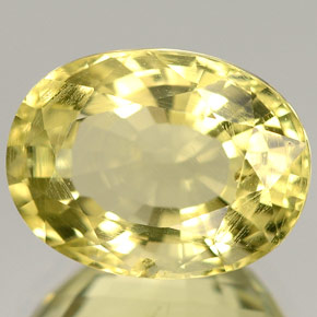 Ortoclasio naturale giallo da 5,38 ct, taglio ovale, VS