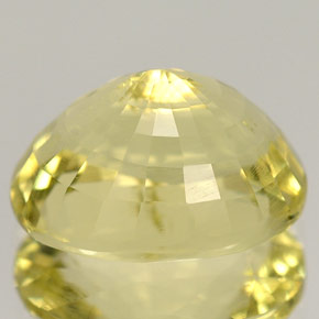 Ortoclasio naturale giallo da 5,38 ct, taglio ovale, VS