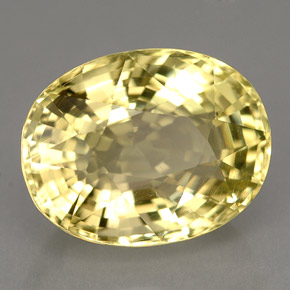 Ortoclasio naturale giallo da 6,60 ct, taglio ovale, VS
