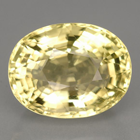 Ortoclasio naturale giallo da 6,60 ct, taglio ovale, VS