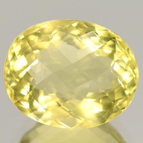 Ortoclasio naturale giallo da 6,59 ct, taglio ovale, VVS-VS