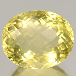 Ortoclasio naturale giallo da 6,59 ct, taglio ovale, VVS-VS
