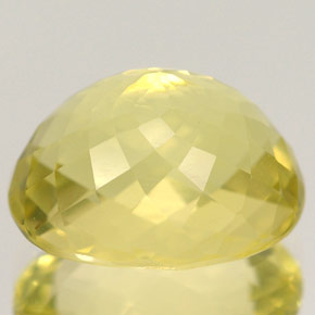 Ortoclasio naturale giallo da 6,59 ct, taglio ovale, VVS-VS