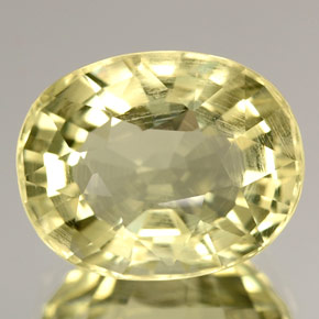 Ortoclasio naturale giallo da 4,56 ct, taglio ovale, VS