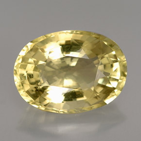 Ortoclasio naturale giallo da 6,04 ct, taglio ovale, VS