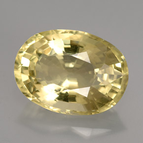 Ortoclasio naturale giallo da 6,04 ct, taglio ovale, VS