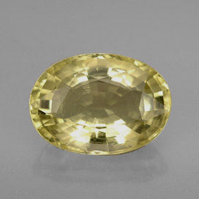 Ortoclasio naturale giallo da 4,42 ct, taglio ovale, VS