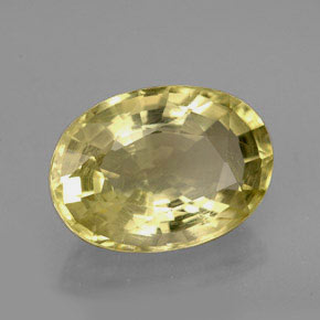 Ortoclasio naturale giallo da 4,42 ct, taglio ovale, VS