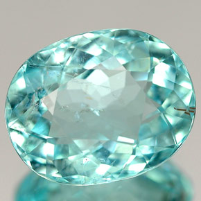 Tormalina paraíba naturale verde da 4,54 ct, taglio ovale, SI