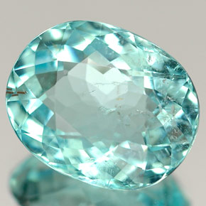Tormalina paraíba naturale verde da 4,54 ct, taglio ovale, SI