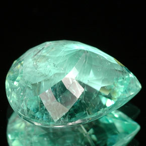 Tormalina paraíba naturale verde da 3,31 ct, taglio a pera, SI